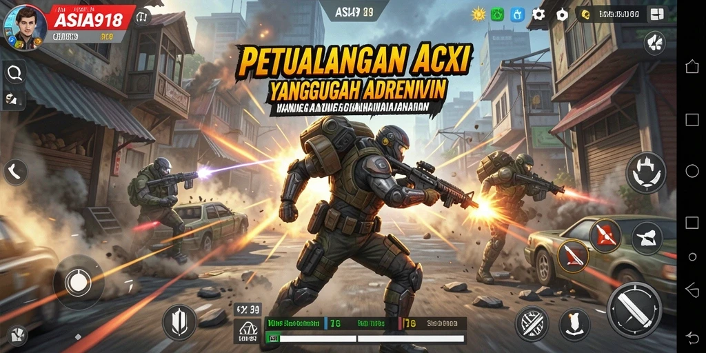 Tampilan gameplay ASIA918 yang penuh aksi dan petualangan.