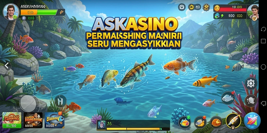 Screenshot ASKASINO menampilkan pengalaman memancing yang menyenangkan dan grafis menawan.