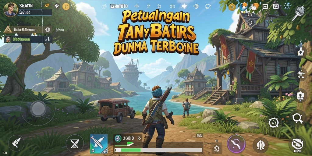 Tampilan gameplay ESHATOTO yang menampilkan petualangan menarik di dunia terbuka.