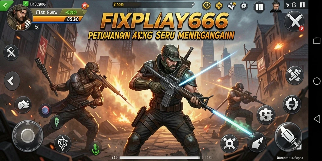 Screenshot FIXPLAY666 menampilkan aksi seru dalam pertempuran dinamis.