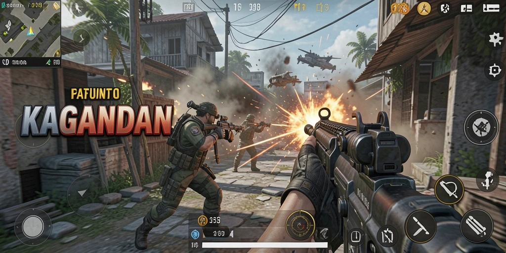 Tampilan gameplay intens di <strong>KAGANDAN</strong>, penuh aksi dan strategi.