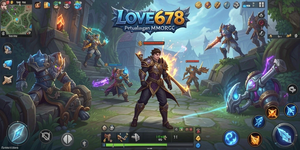Tampilan gameplay LOVE678 yang menarik dan dinamis dalam dunia MMORPG.