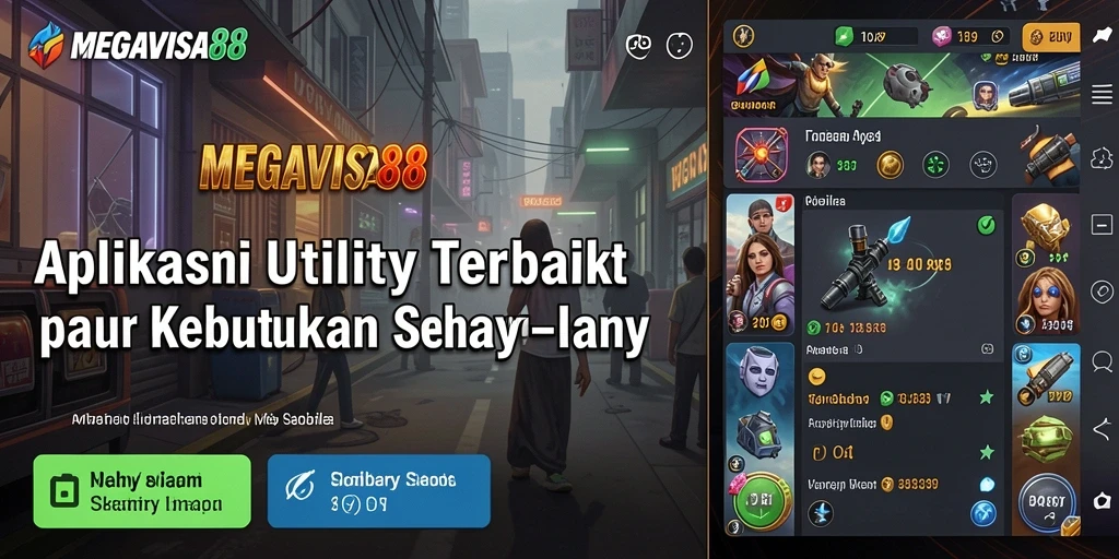 Tampilan utama <strong>MEGAVISA88</strong> dengan fitur-fitur Utility yang menarik.
