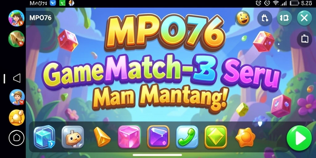 Tampilkan gameplay seru dan menantang MPO76 dengan pencocokan permata.