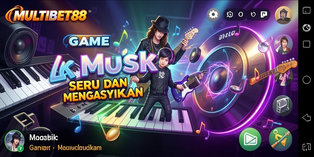 Tampilan gameplay seru dari MULTIBET88 saat memainkan lagu-lagu favorit.