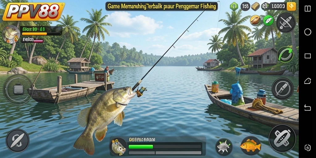 Tampilan gameplay PPV88 yang seru dan mendebarkan saat memancing.