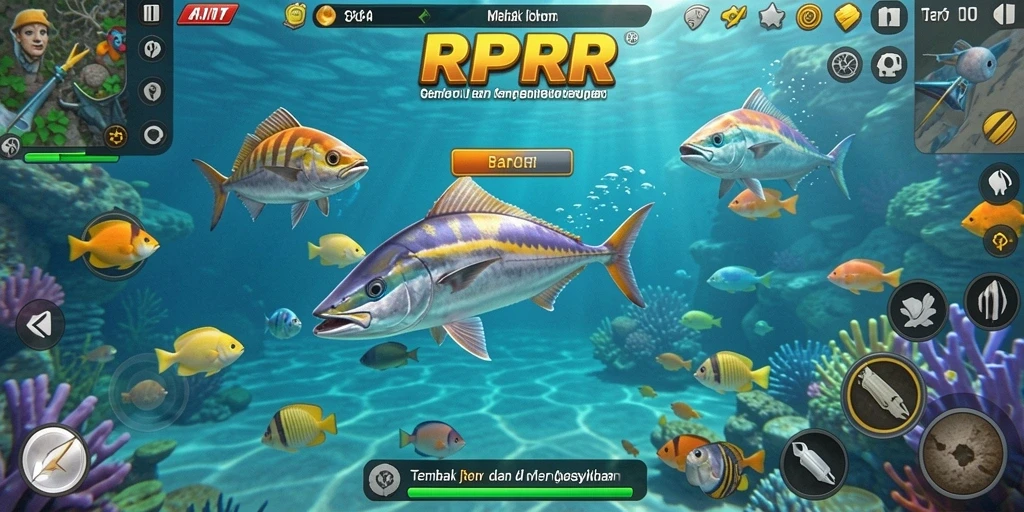 Screenshot gameplay Tembak Ikan RPRR yang seru dan menantang.