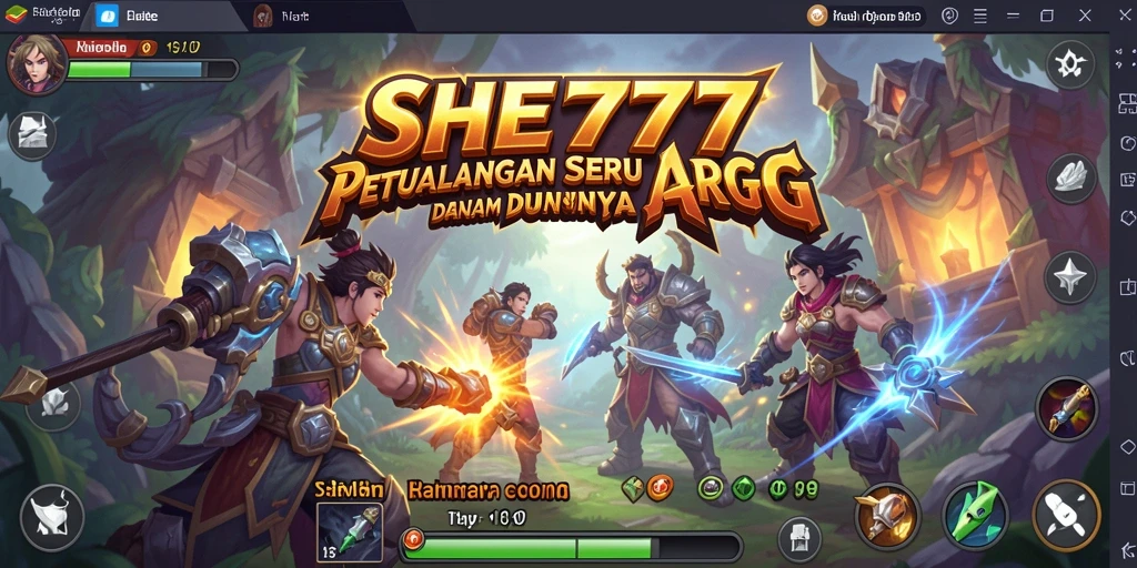 Screenshot gameplay SHE777 menampilkan aksi seru dalam pertempuran ARPG.