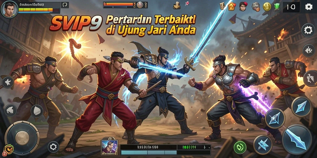 Gambaran pertarungan mendebarkan di SVIP9 dengan aksi karakter.